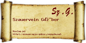 Szauervein Gábor névjegykártya