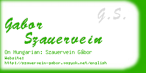 gabor szauervein business card